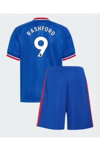 Manchester United Marcus Rashford #9 Jalkapallovaatteet Lasten Vieraspeliasu 2026-27 Lyhythihainen (+ Lyhyet housut)